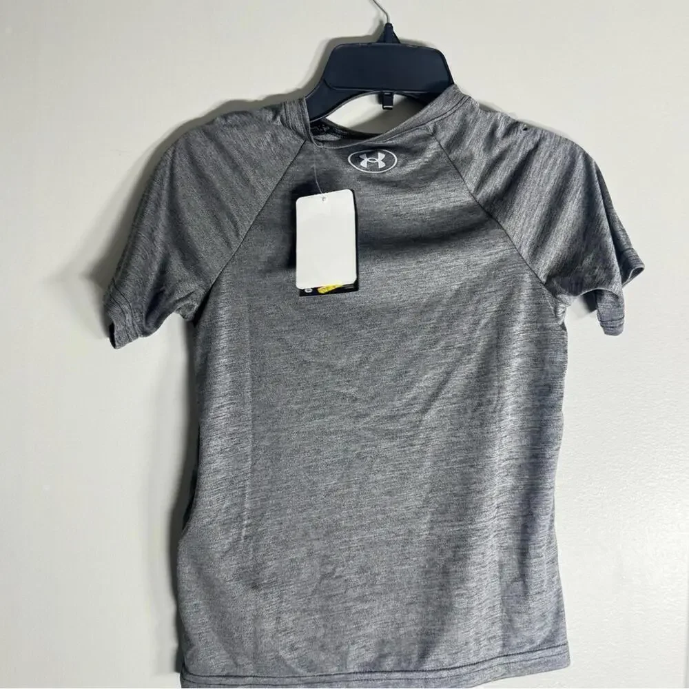 Under Armour Boys🔥❤️ shirt Tech Split Logo HybridShort Sleeve T shirt boys tee